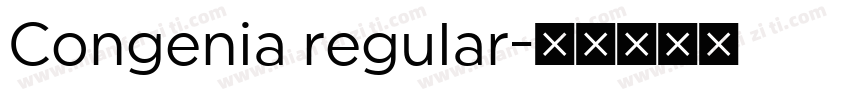 Congenia regular字体转换
